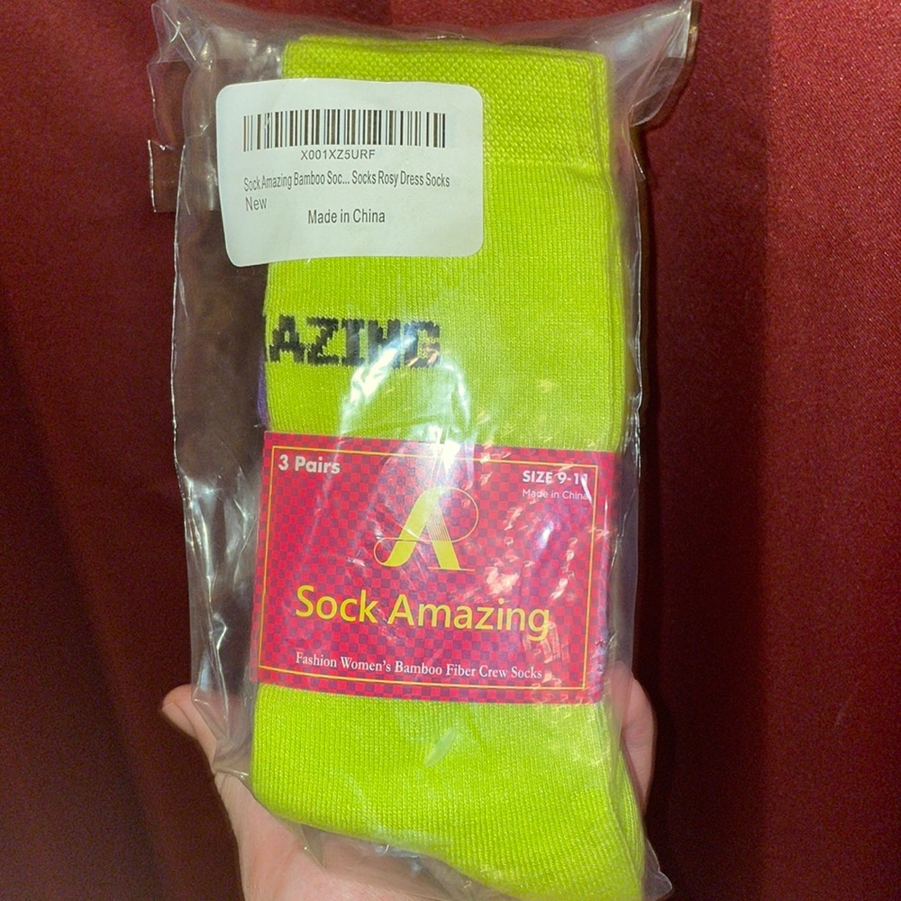 Sock amazing women’s bamboo fiber crew socks 3 pair in one pack!